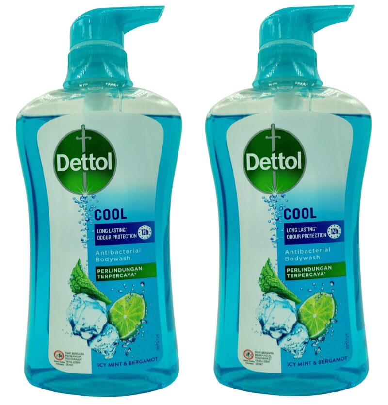Dettol Anti Bacterial pH-Balanced Body Wash, Cool, 21.1 Oz, 625 Ml (Pack of 2)