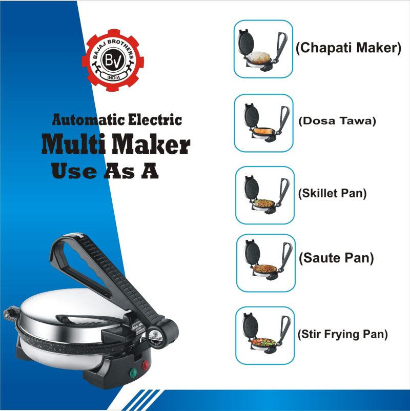 BAJAJ VACCO® Automatic MultipurposeChapati – Multi Maker, 900 WattageCMM – 01 - Image 6