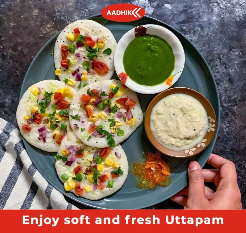 AADHIK Non-Stick Grill Pan Mini Pan Uttapam Tawa Aluminum Multi Snack Maker 4 Cavity, Pancake Maker (Black) - Image 7