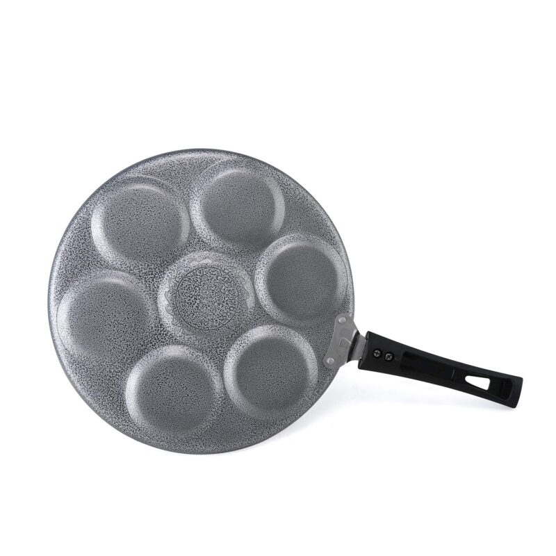Anjali PTFE Coated Aluminium and Bakelite Mini Uttapam tawa, (7 Cavity, Black) - Image 3