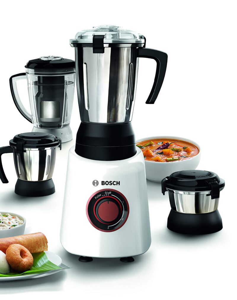 Bosch TrueMixx Bold Mixer Grinder 750 Watt, 4 Jars (White)