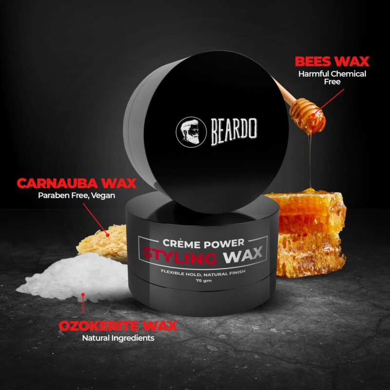 4x Beardo Creme Power Styling Wax, 75 gm each - Pack of 4 - Image 3