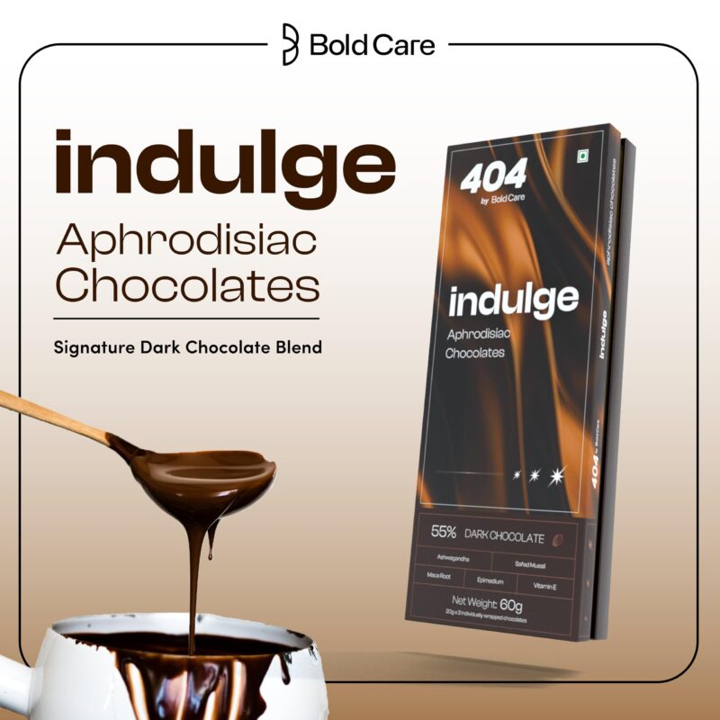 Bold Care Indulge Aphrodisiac Chocolate (60 gms) | Rich dark chocolate for improving mood & vitality | Created with Ashwagandha & Maca Root - Image 2
