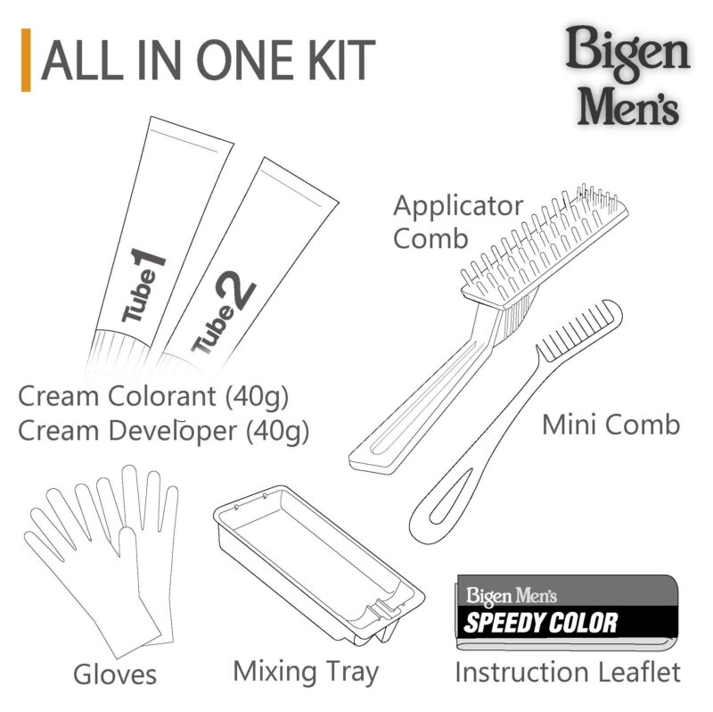 Bigen Men's Speedy Color, Hair Color, 80g - Brown Black 102 (Pack of 1) - Image 7