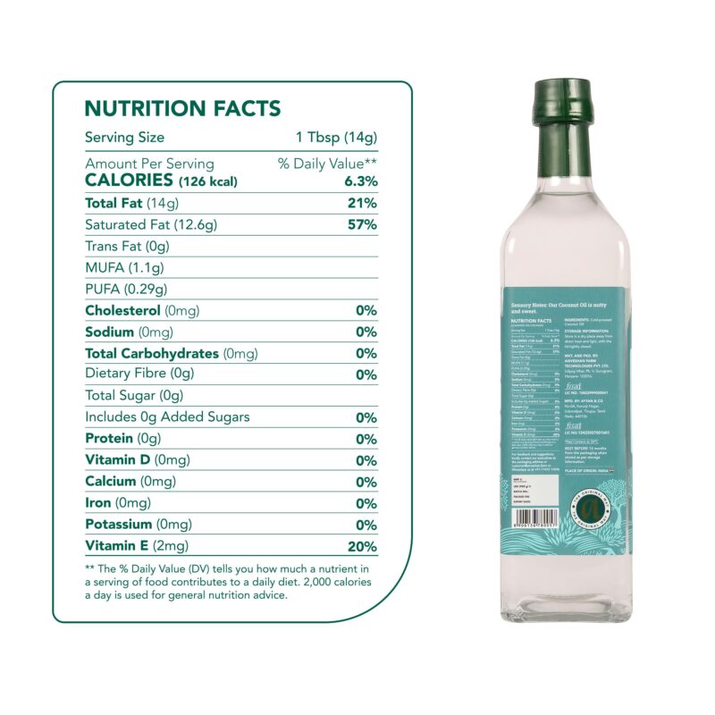 Anveshan Wood Pressed Coconut Oil - 1 Litre | Glass Bottle | Kolhu/Kacchi Ghani/Chekku | Natural | Chemical-Free | Coconut Oil for baby massage | Cold Pressed Coconut Oil for Cooking. - Image 5