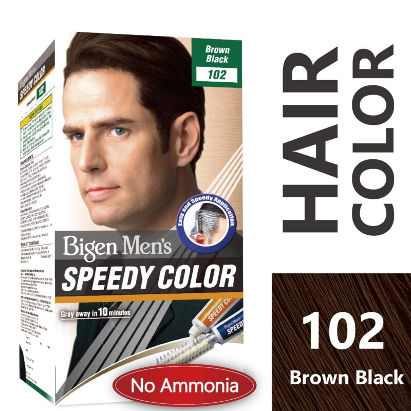 Bigen Men's Beard Color, Brownish Black B102, 40g & Bigen Men's Speedy Color, Brown Black 102, 80g - Image 3
