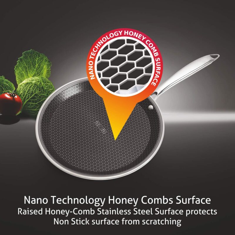 Alda Nero Tri-Ply Stainless Steel Non-Stick Crepe Pan 30 cm - Image 6