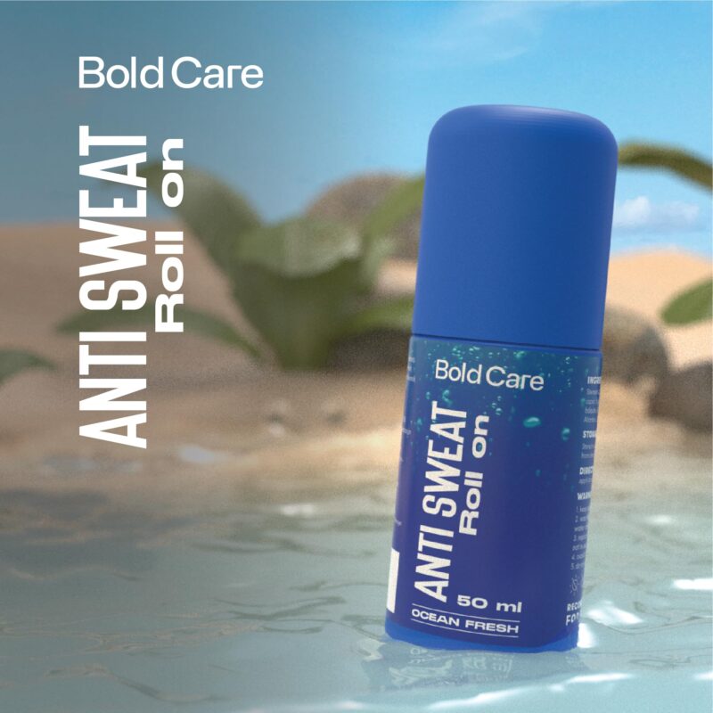 Bold Care Ocean Fresh Antiperspirant & Anti-sweat Deodorant Roll-on - Controls Sweat & Removes Body Odour - All-Day Freshness For Men - Alcohol-Free - Keeps Skin Fresh & Clean - 50ml - Image 2