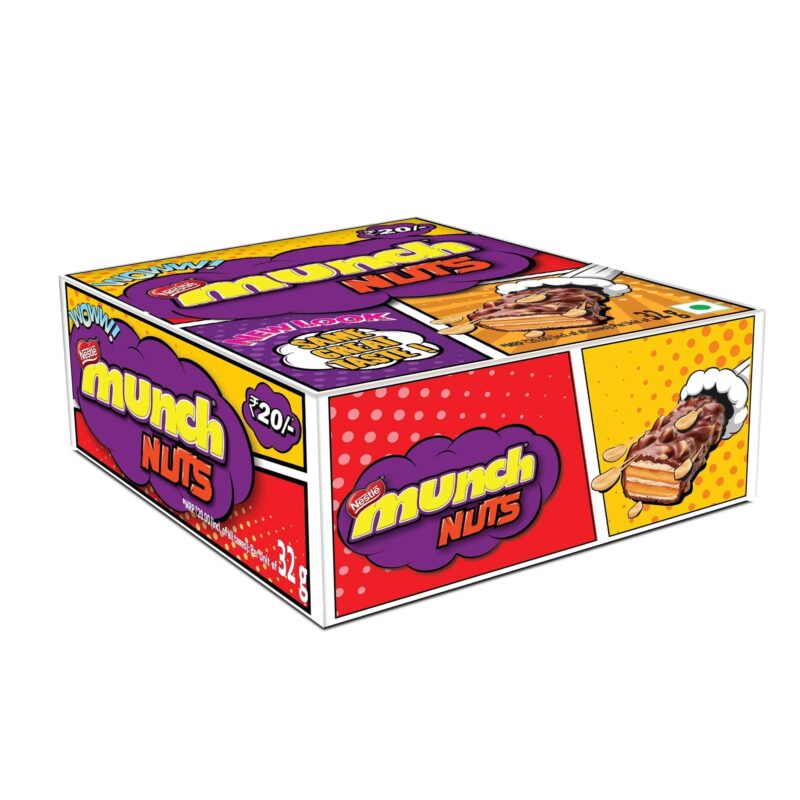 24x Nestle Munch Nuts Crunchy Peanut Bits, Pack of 24 (30g each)