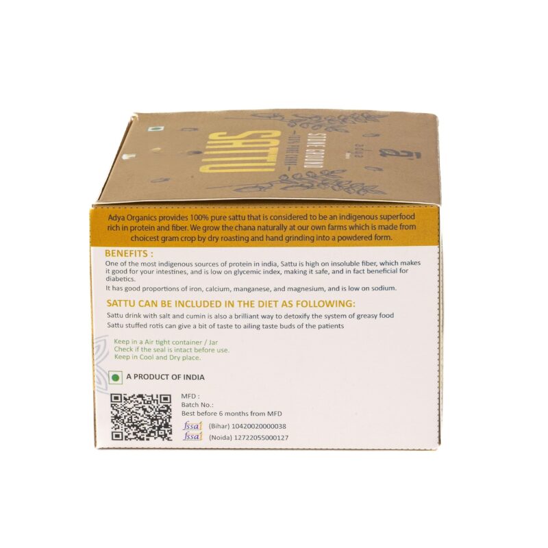 Adya Organics Sattu Premix | Instant Sattu Drink Mix with Jaggery & Spices | 100% Natural & Healthy | Quick Energy Booster for Summer | No Chemicals or Preservatives | 250g Pack - Image 4