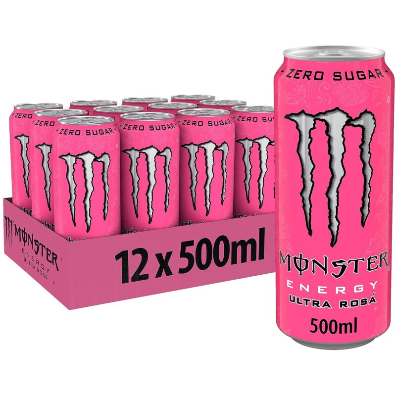 Monster Ultra Rosa, Energy Drink - Grapefruit Flavor 500ml (Pack Of 12)