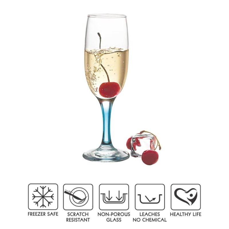 Elegance Champagne Glass Tumblers, Set of 6 - Image 2