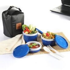 Blue|MF Micro Insulated Lunch Box, Set of 3 / 3 Piece