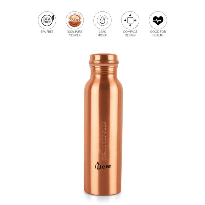 Cop-Pura Neer Copper Water Bottle, 1000ml - Image 3