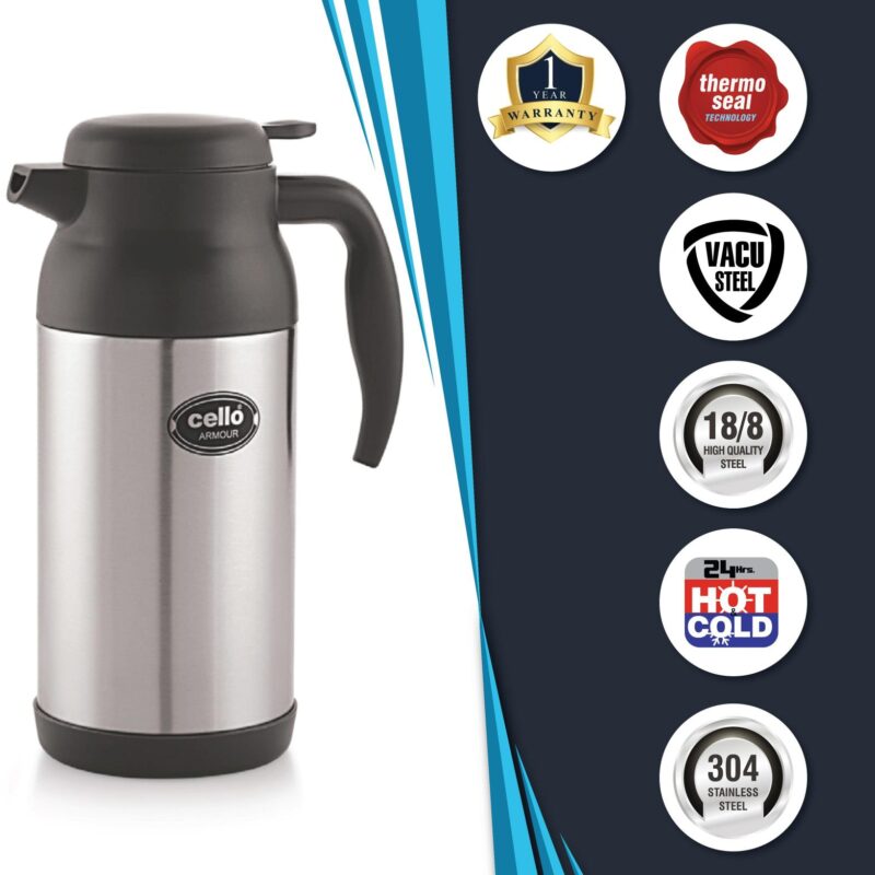 Armour Double Walled Vacuum Insulated Carafe, 2000ml - Image 3