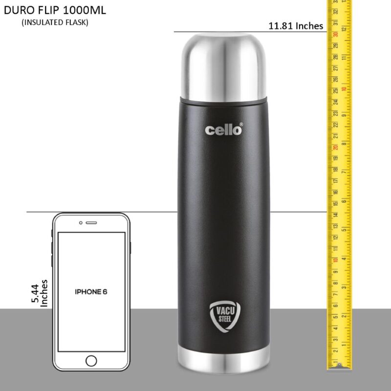 Duro Flip Flask, Vacusteel Water Bottle with Thermal Jacket - Image 41