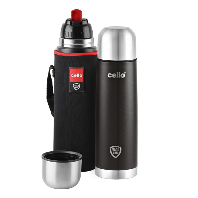 Duro Flip Flask, Vacusteel Water Bottle with Thermal Jacket, 500ml - Image 3