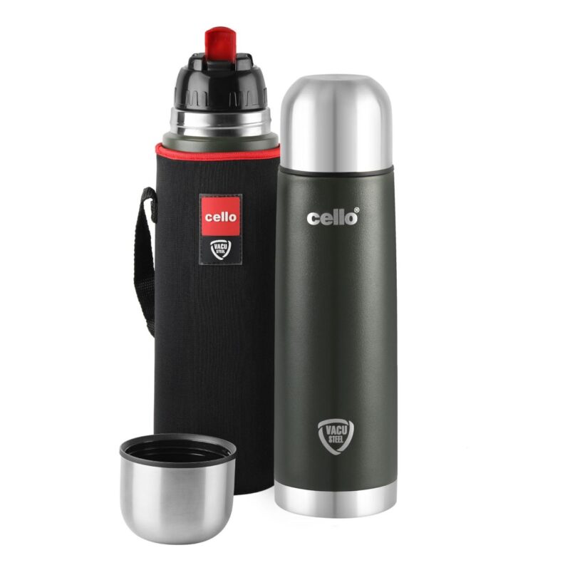Duro Flip Flask, Vacusteel Water Bottle with Thermal Jacket, 500ml - Image 4