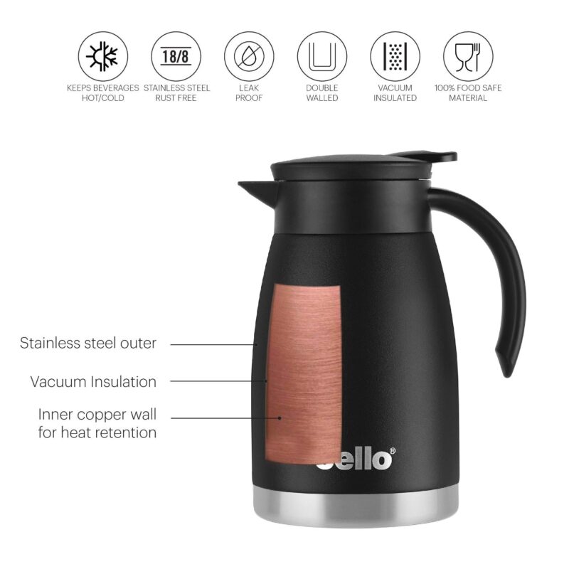 Duro Pot Double Walled Vacuum Insulated Teapot, 800ml - Image 5