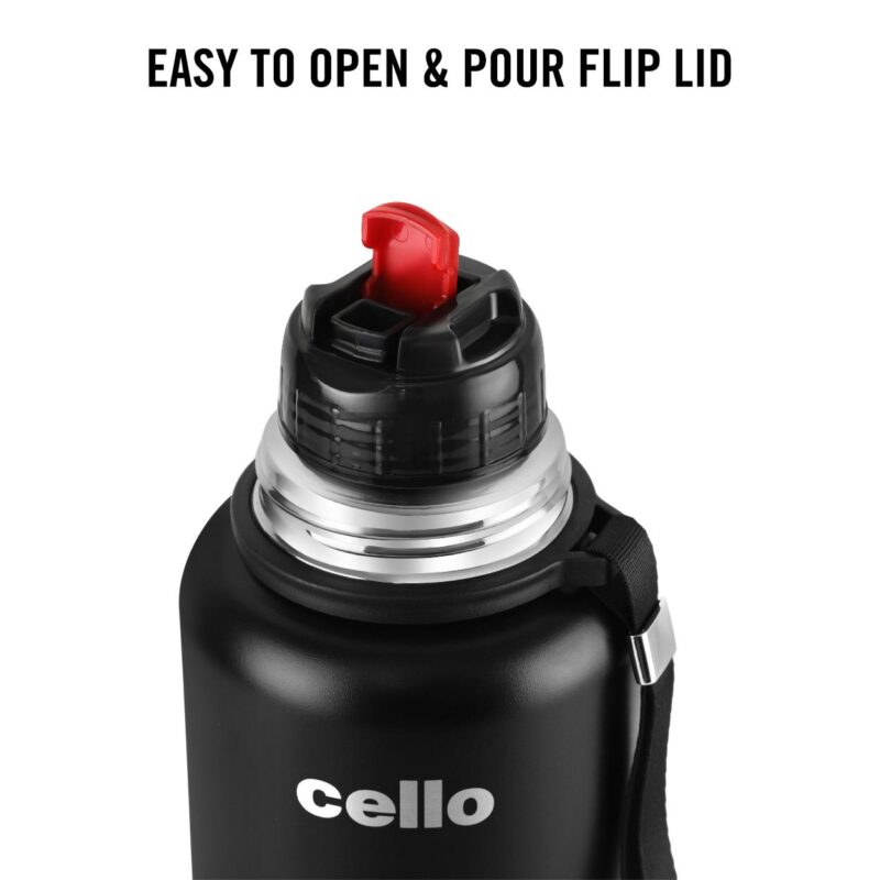 Duro Flip Flask, Vacusteel Water Bottle with Thermal Jacket - Image 31
