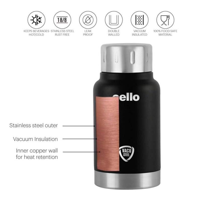 Duro Top Flask, Vacusteel Water Bottle, 180ml - Image 9