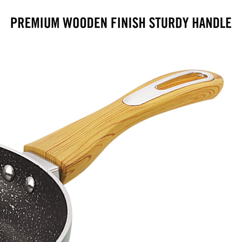 Woody Kitchen Induction Base Non-Stick Cookware Set - Image 4