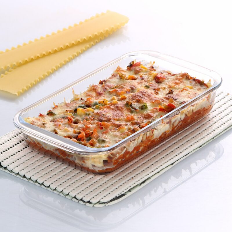 Clear|Dahlia Rectangle Glass Baking Dish, 1100ml / 1100ml