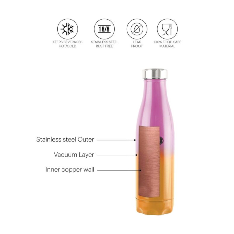 Colourmate Flask, Vacusteel Water Bottle, 500ml - Image 7