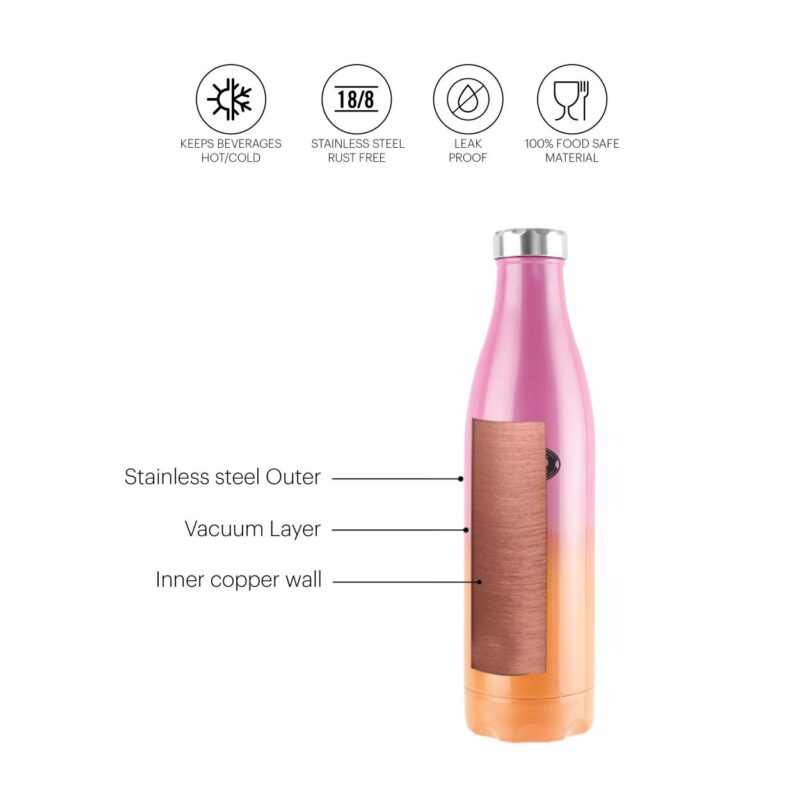 Colourmate Flask, Vacusteel Water Bottle, 800ml - Image 7