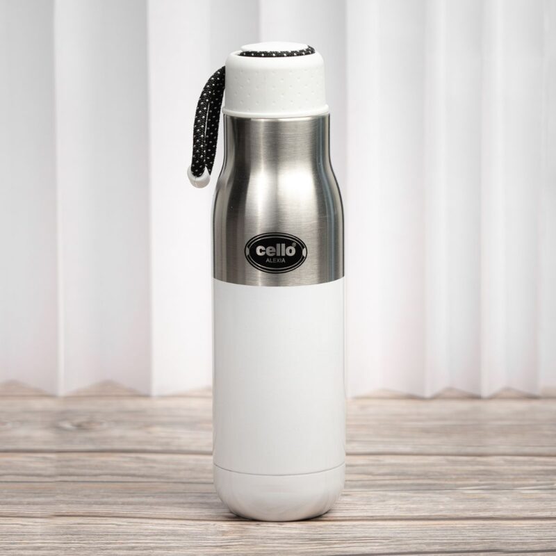 White|Alexia Flask, Vacusteel Water Bottle, 600ml / 600ml
