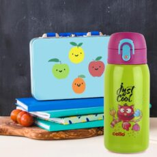 Green|Junior 375 Hot & Cold Stainless Steel Kids Water Bottle, 375ml / 375ml