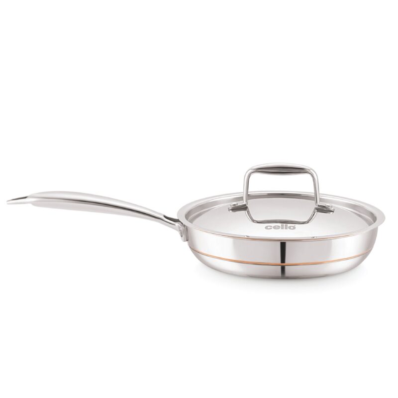 5-Ply Stainless Steel Fry Pan with Lid - Image 4