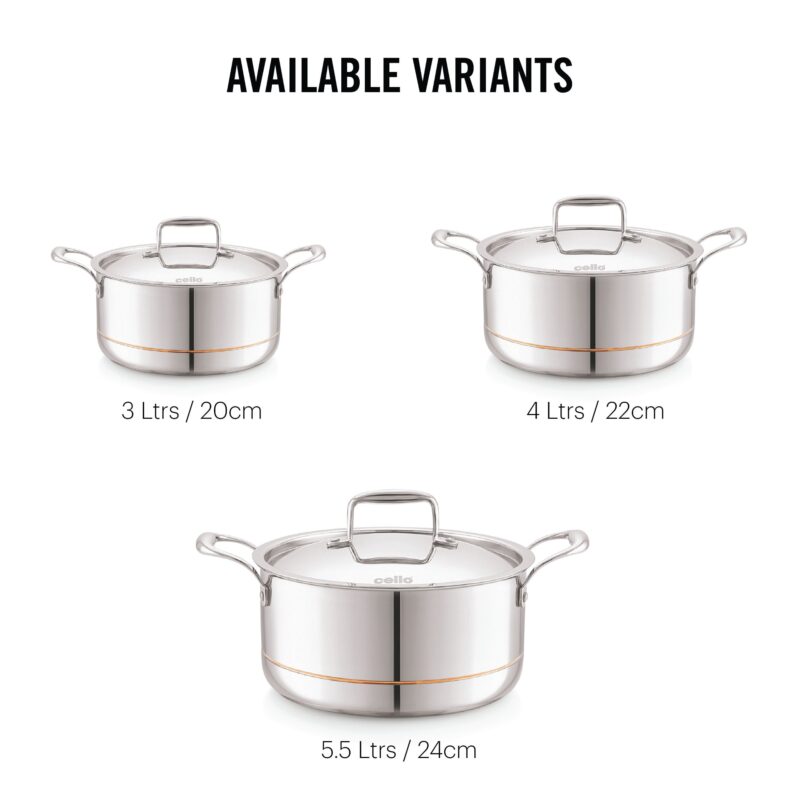 5-Ply Stainless Steel Casserole with Lid - Image 21