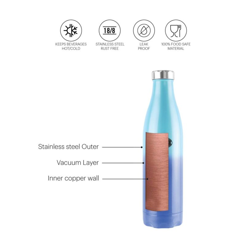 Colourmate Flask, Vacusteel Water Bottle, 800ml - Image 9