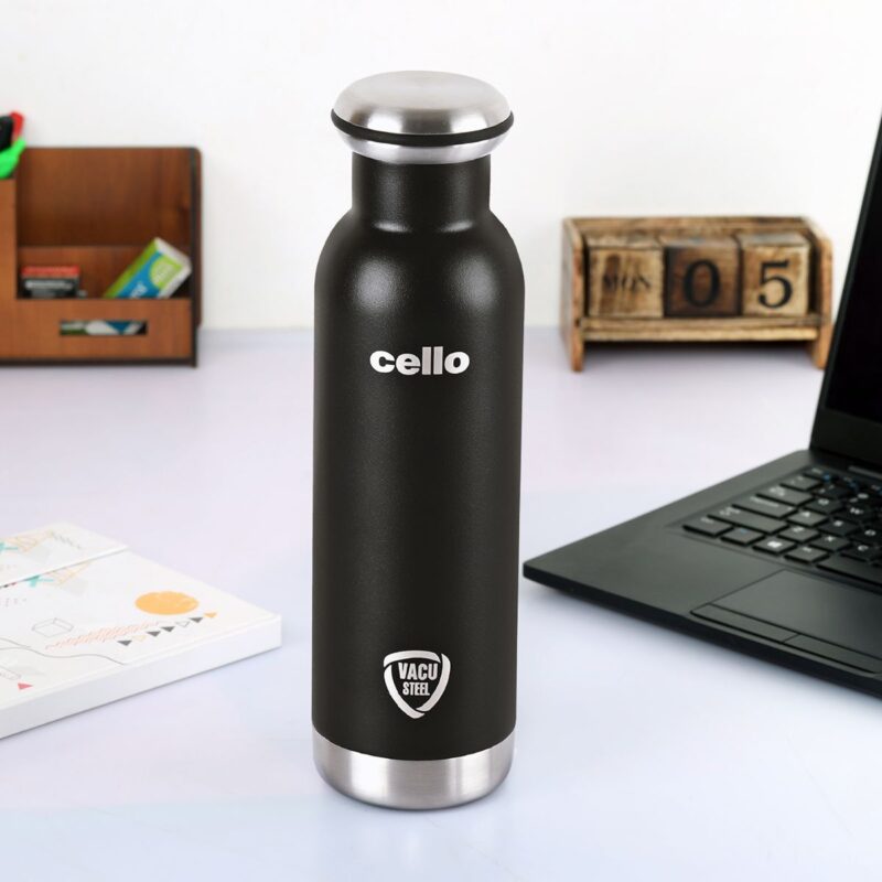 Black|Duro Mac Flask, Vacusteel Water Bottle / 900ml
