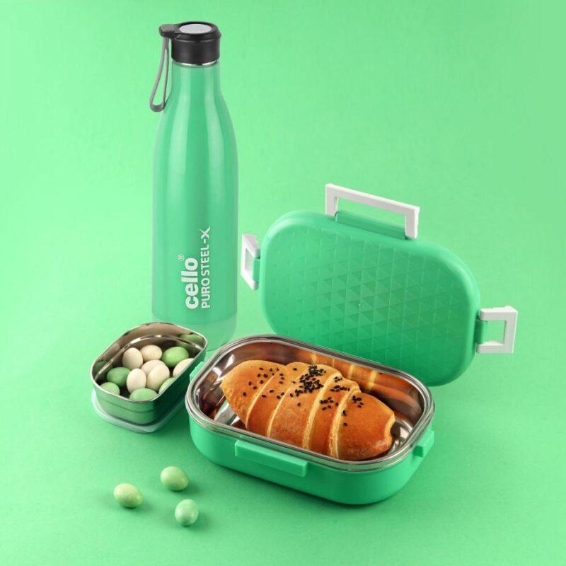 Green|Altro Neo Lunch Box & Water Bottle Set
