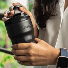 Black|Nomad Flask, Vacusteel Water Bottle, 350ml / 350 ml