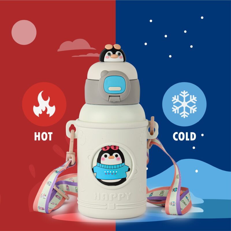 Babybop Hot & Cold Stainless Steel Kids Water Bottle, 500ml - Image 20