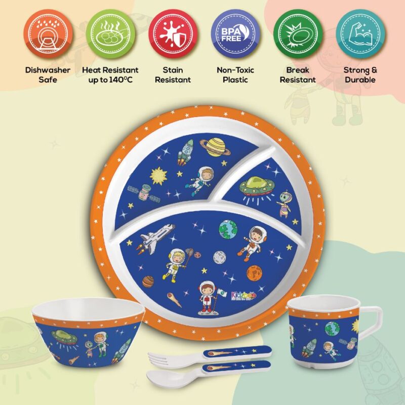 Cosmic Explorer Kids Melamine Meal, Set of 5 - Image 15