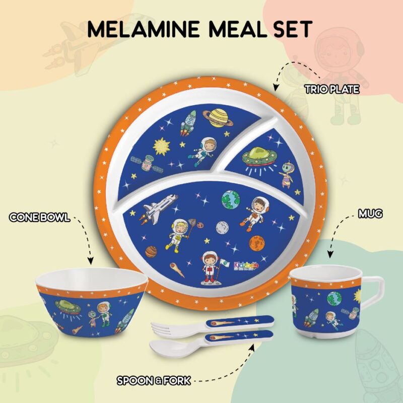 Cosmic Explorer Kids Melamine Meal, Set of 5 - Image 13