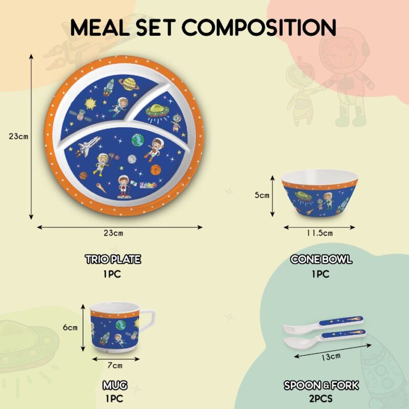 Cosmic Explorer Kids Melamine Meal, Set of 5 - Image 9