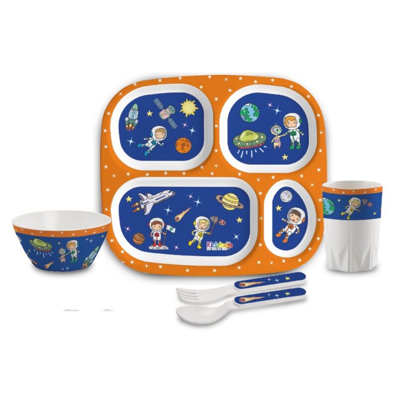 Cosmic Explorer Kids Melamine Meal, Set of 5 Quadmeal