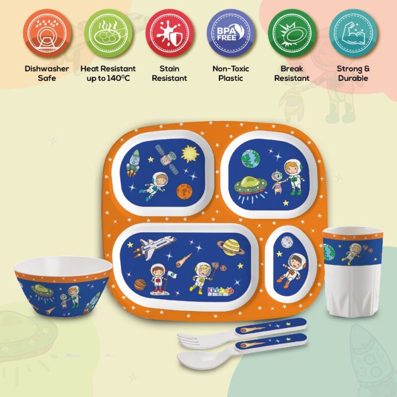 Cosmic Explorer Kids Melamine Meal, Set of 5 - Image 14