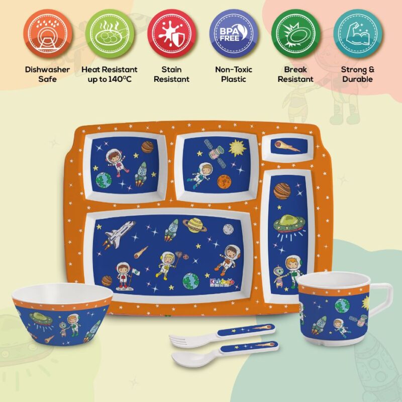 Cosmic Explorer Kids Melamine Meal, Set of 5 - Image 4