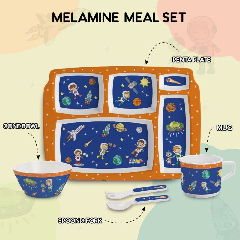 Cosmic Explorer Kids Melamine Meal, Set of 5 - Image 5