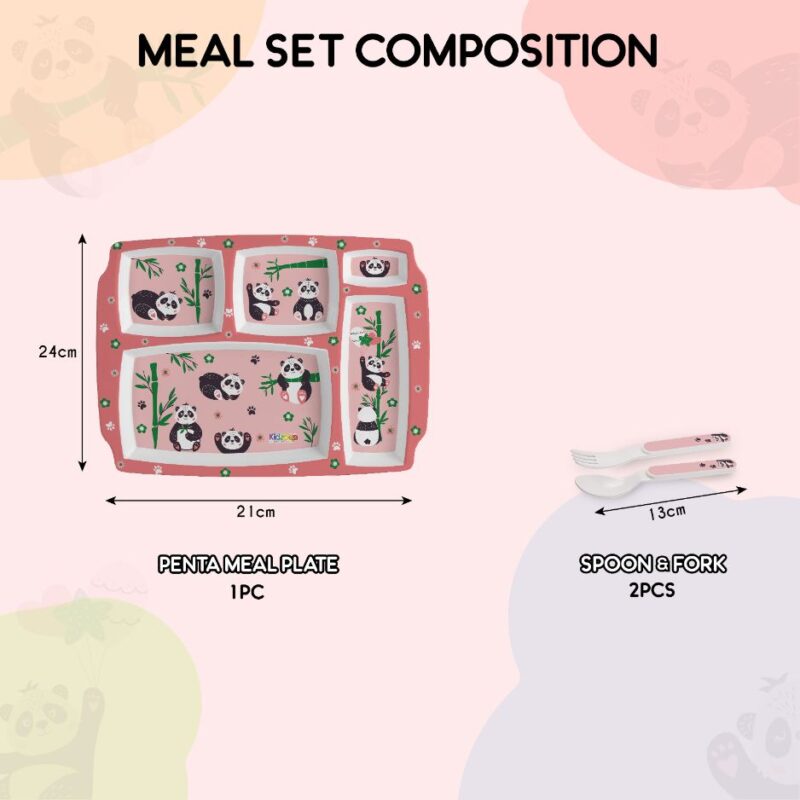 Bamboo Buddies Kids Melamine Meal, Set of 3 - Image 7