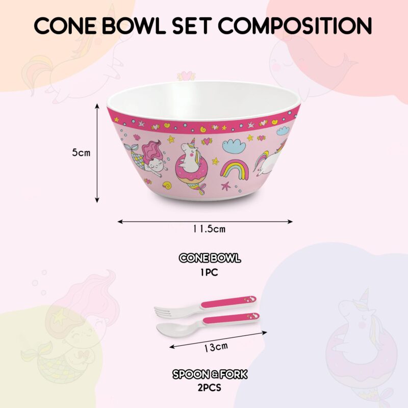 Cone Kids Melamine Bowl, Set of 3 - Image 9