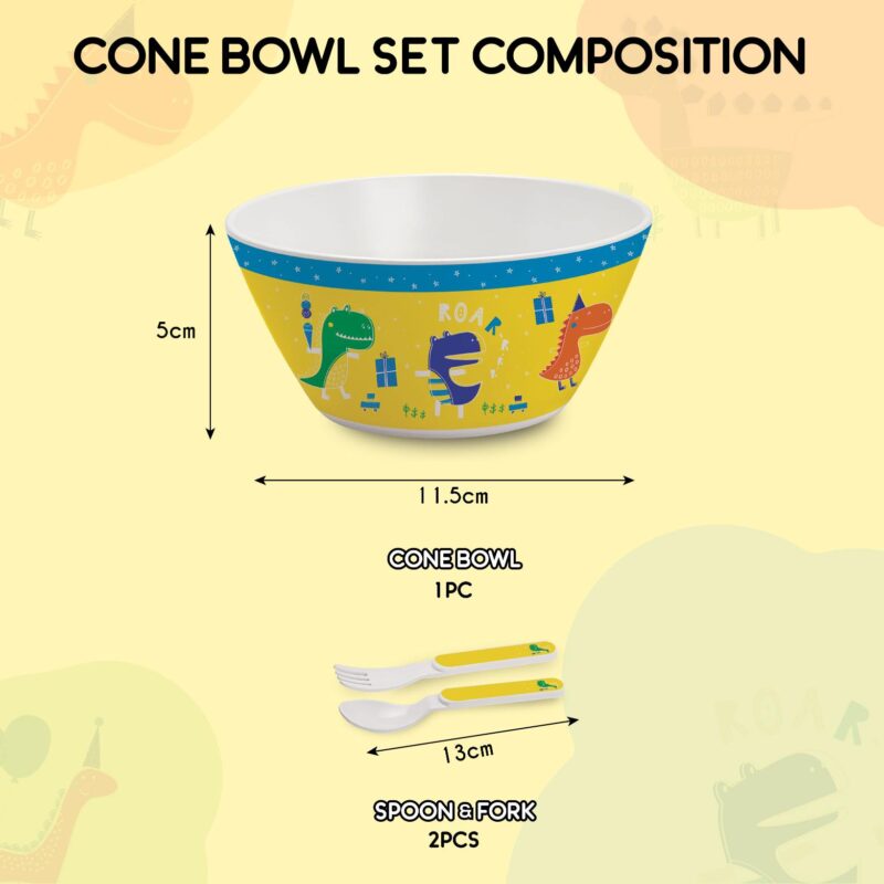 Cone Kids Melamine Bowl, Set of 3 - Image 8