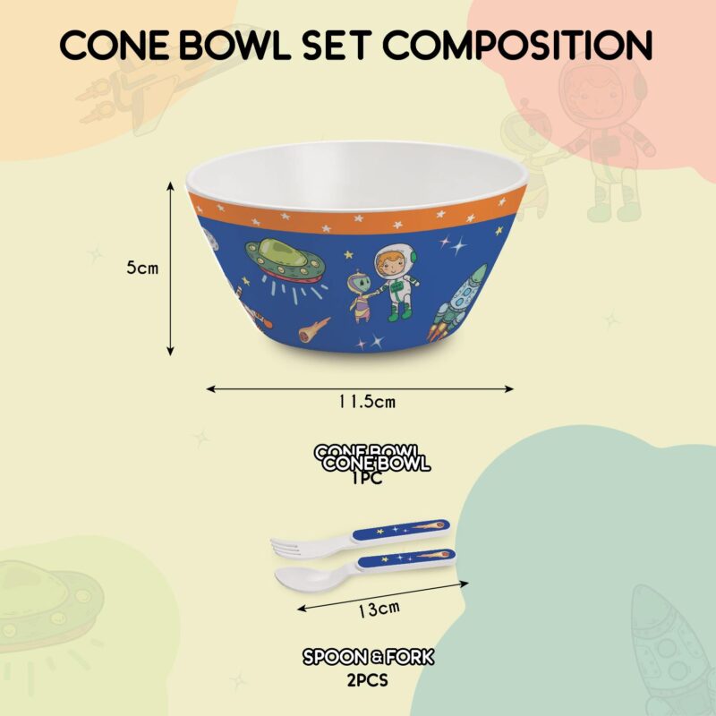 Cone Kids Melamine Bowl, Set of 3 - Image 7