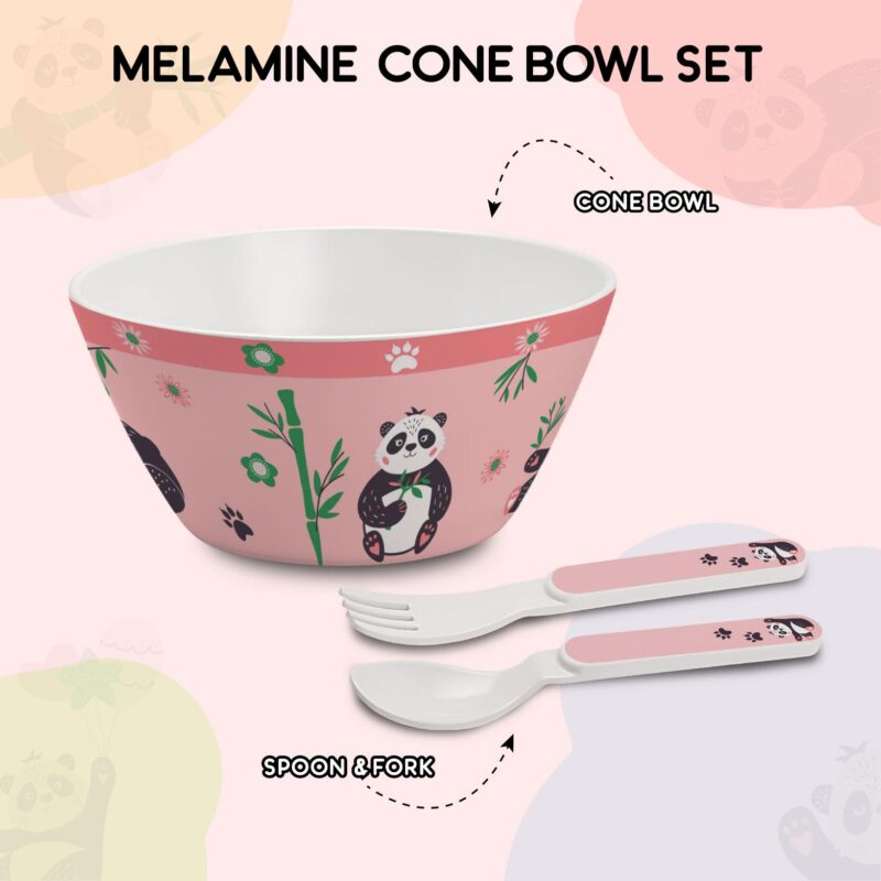 Cone Kids Melamine Bowl, Set of 3 - Image 4